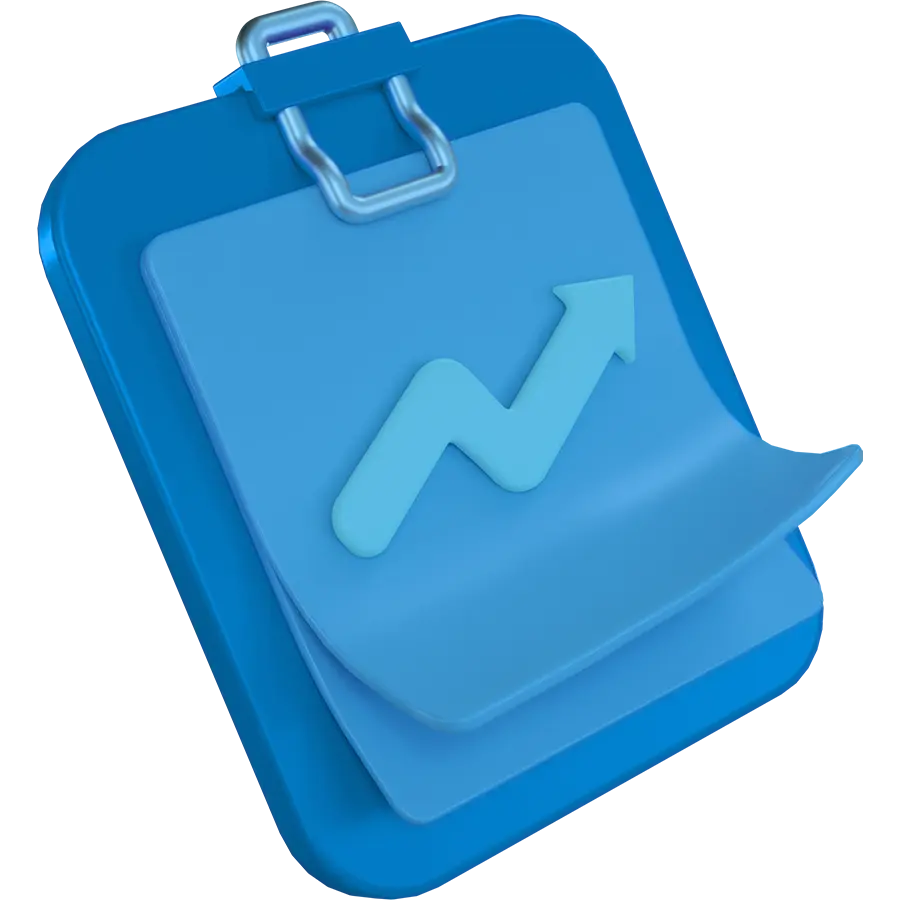 Notebook with leaves 3d icon